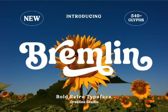 Bremlin: A Bold Retro Font for Groovy Design