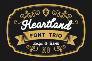 Heartland Trio: A Vintage Font Collection for Modern Design
