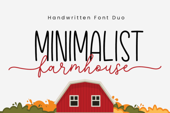 Minimalist Farmhouse: A Stylish Duo Font for Modern Designs