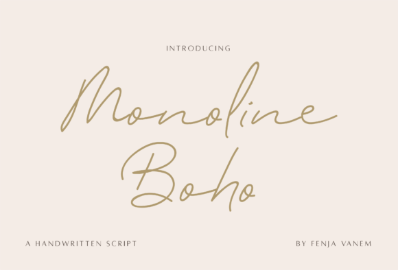 Monoline Boho: A Stylish and Versatile Script Font