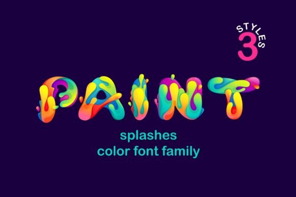 Paint Splashes: A Vibrant Font for Bold Designs