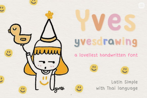 Yves Yvesdrawing: A Handwritten Font with Creative Charm